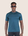 Mercerised Luxury T-shirt Steel Blue