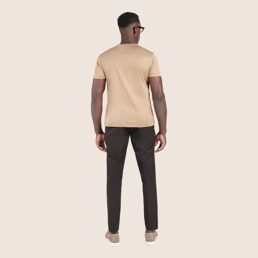 Mercerised Luxury T-shirt Sand