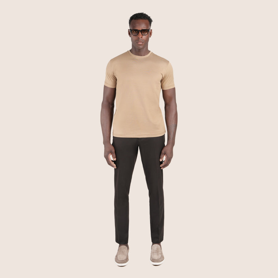 Mercerised Luxury T-shirt Sand