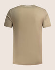 Gemerceriseerd Luxe T-shirt Taupe