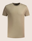 Gemerceriseerd Luxe T-shirt Taupe