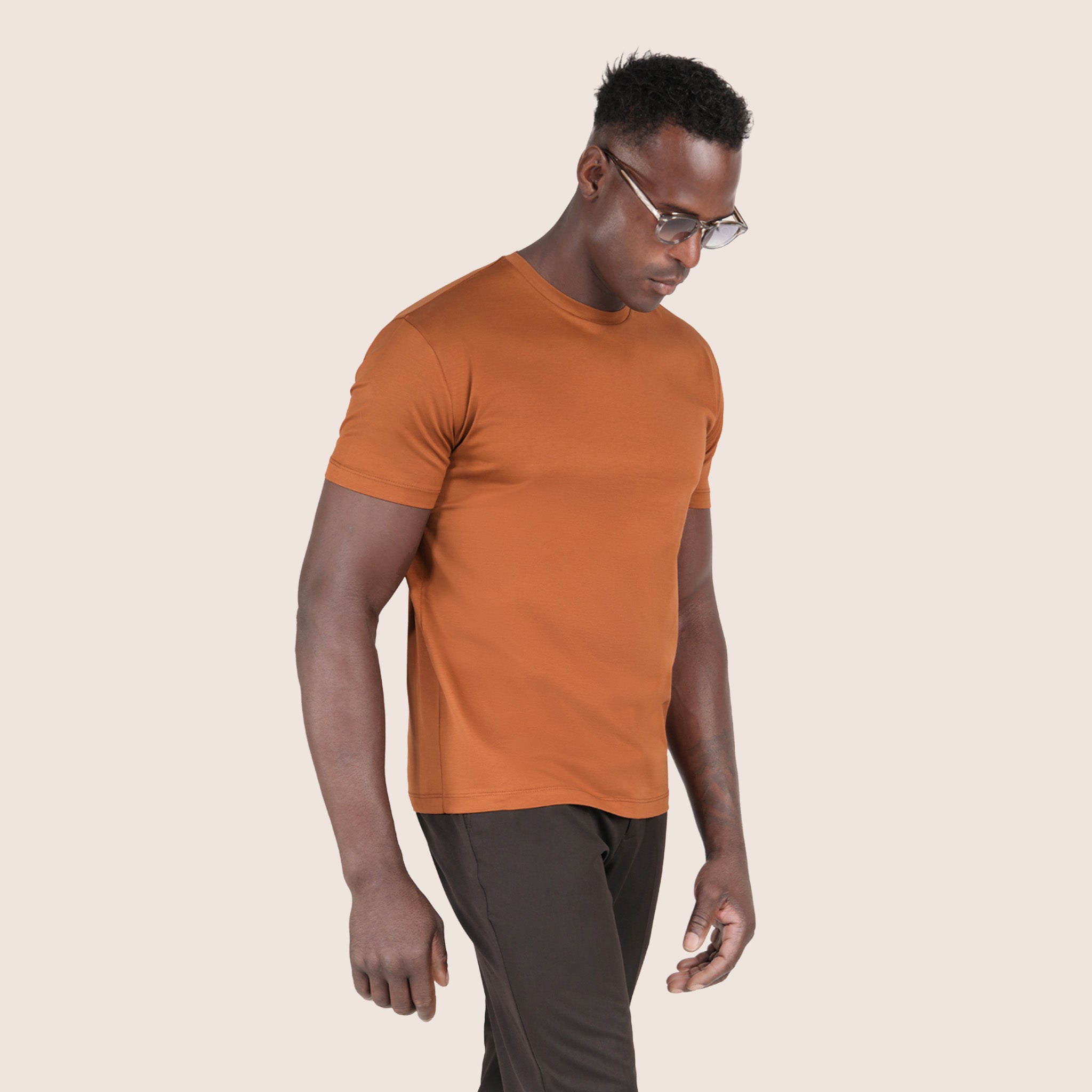 Mercerised Luxury T-shirt Copper