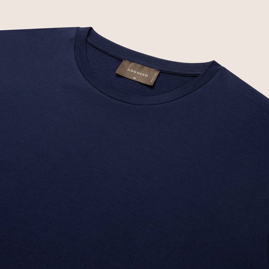 Mercerised Luxury T-shirt Navy