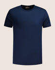 Gemerceriseerd Luxe T-shirt Marineblauw