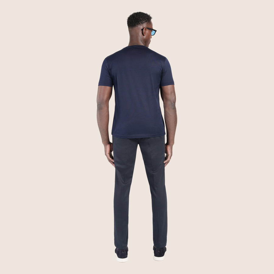 Mercerised Luxury T-shirt Navy