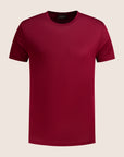 Mercerised Luxury T-shirt Wine Red