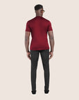 Mercerised Luxury T-shirt Wine Red