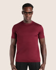 Gemerceriseerd Luxe T-shirt Wijnrood