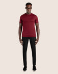 Mercerised Luxury T-shirt Wine Red