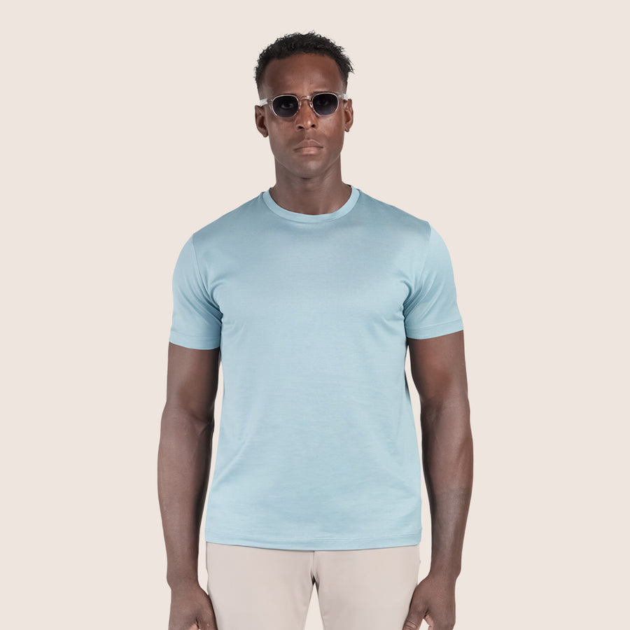 Mercerised Luxury T-shirt Sky