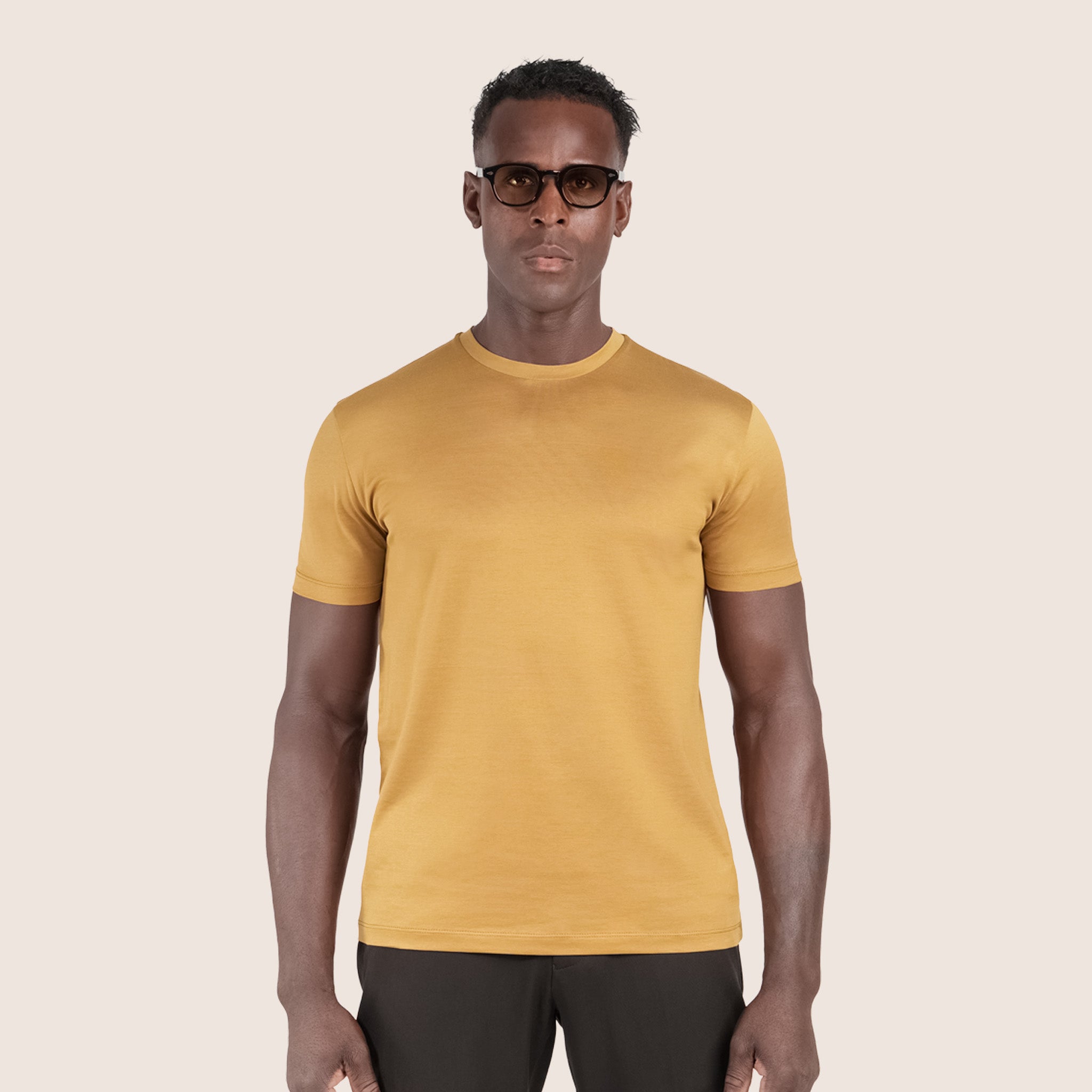 Mercerised Luxury T-shirt Honey