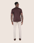 Mercerised Luxury T-shirt Aubergine