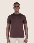 Gemerceriseerd Luxe T-shirt Aubergine