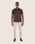 Mercerised Luxury T-shirt Aubergine