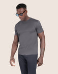 Mercerised Luxury T-shirt Gun Metal