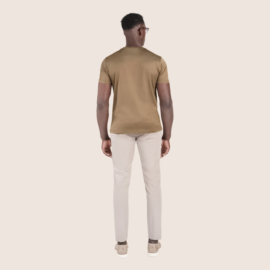 Mercerised Luxury T-shirt Brass