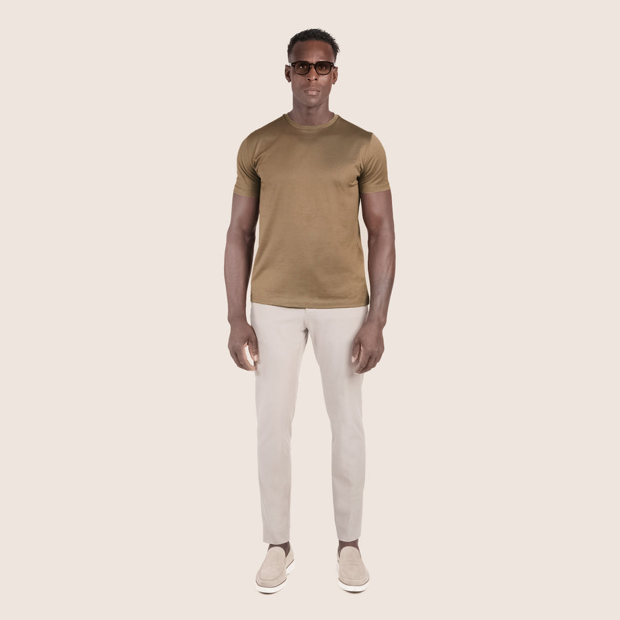 Mercerised Luxury T-shirt Brass