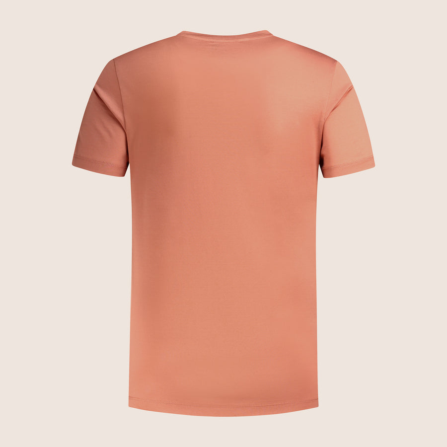 Mercerised Luxury T-shirt Coral