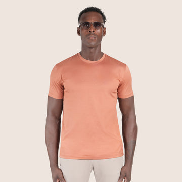 Mercerised Luxury T-shirt Coral