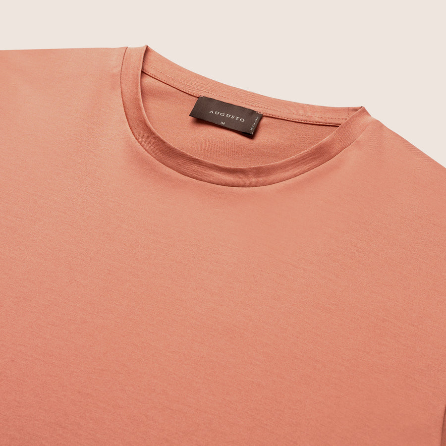 Mercerised Luxury T-shirt Coral