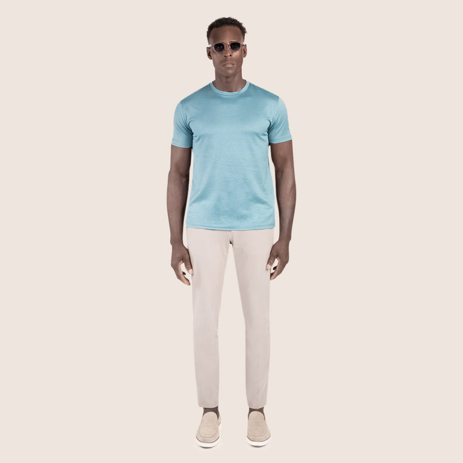 Mercerised Luxury T-shirt Ocean