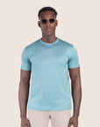 Gemerceriseerd Luxe T-shirt Oceaanblauw