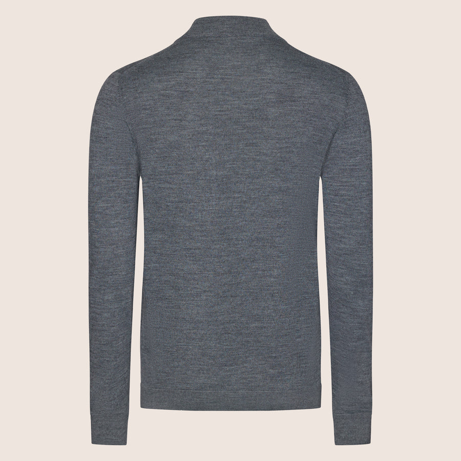 Mock Neck Shirt Grey