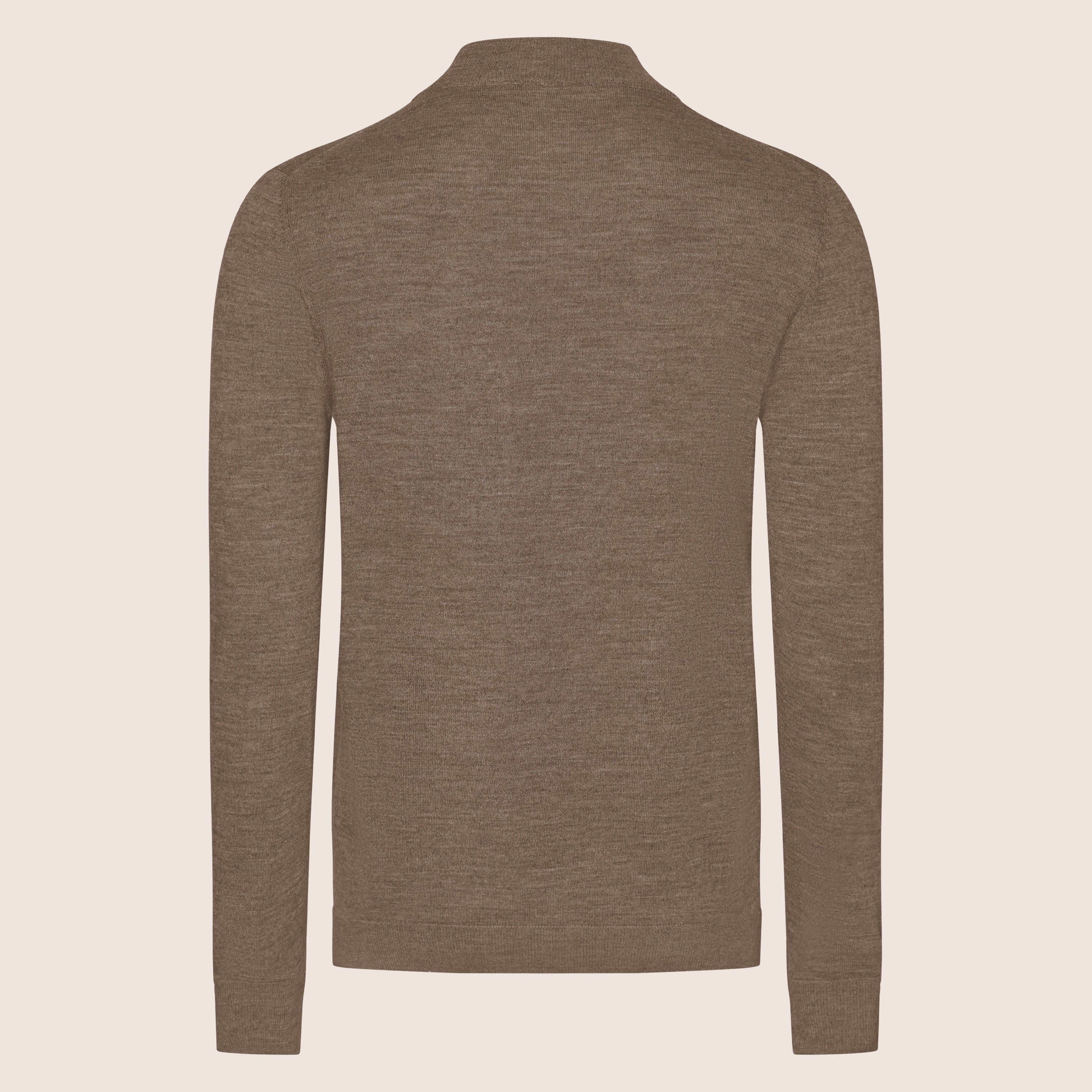 Mock Neck Shirt Taupe