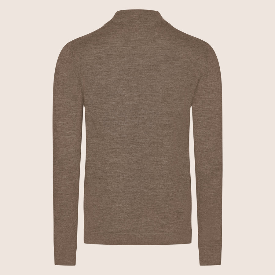 Mock Neck Shirt Taupe