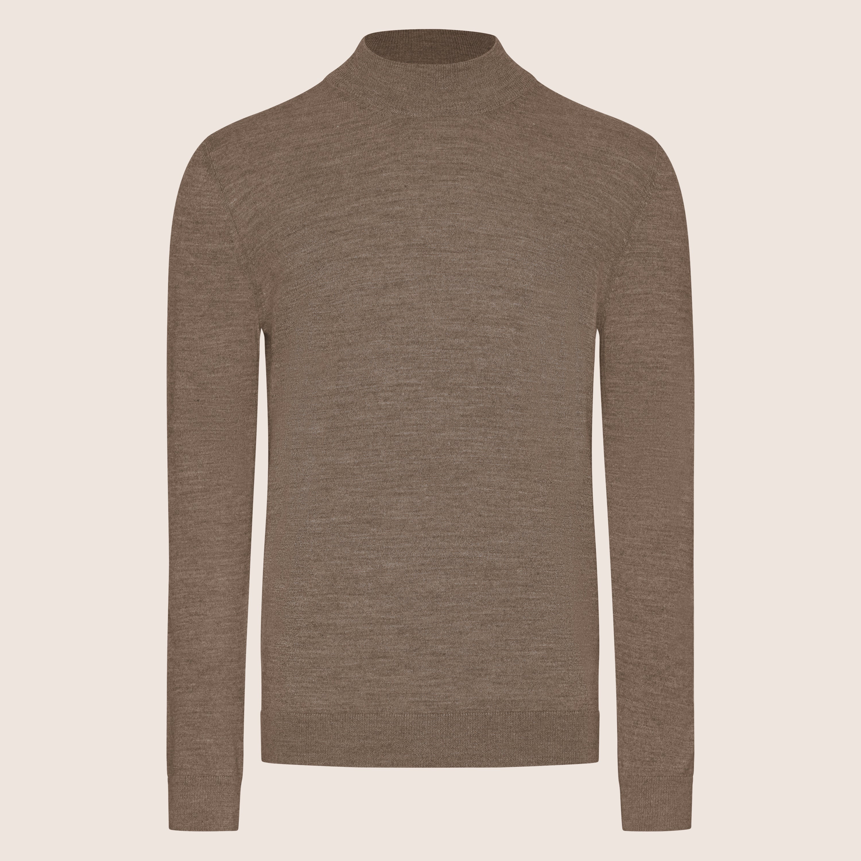Mock Neck Shirt Taupe