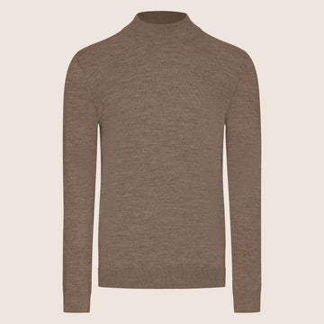 Mock Neck Shirt Taupe