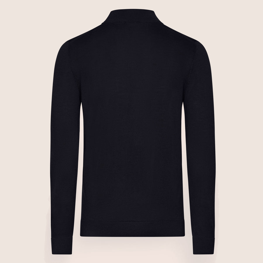 Mock Neck Shirt Navy