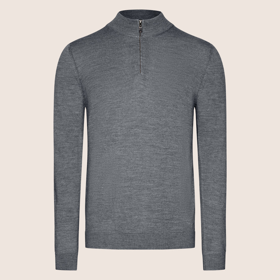 Half Zip Shirt Grey