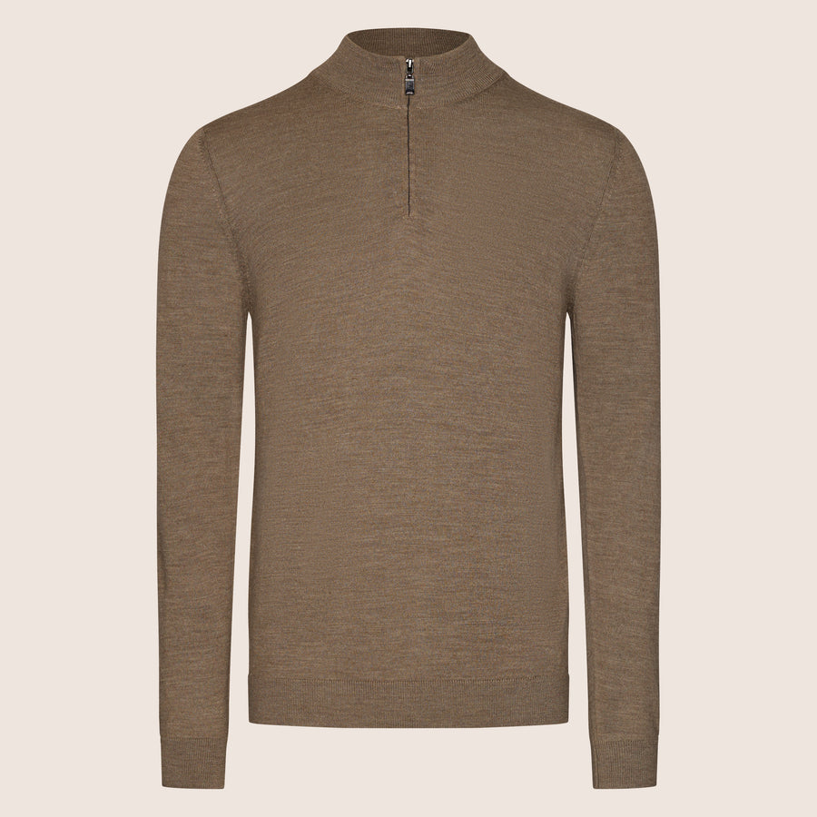 Half Zip Shirt Taupe