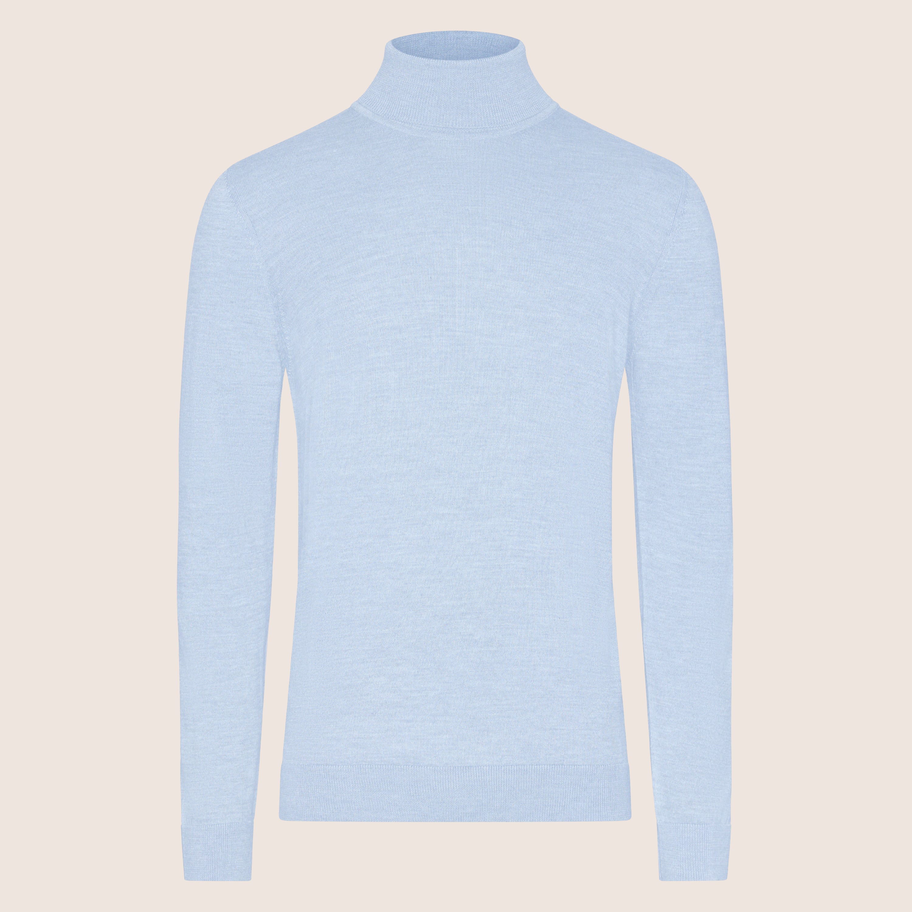 Turtle Neck Shirt Light Blue