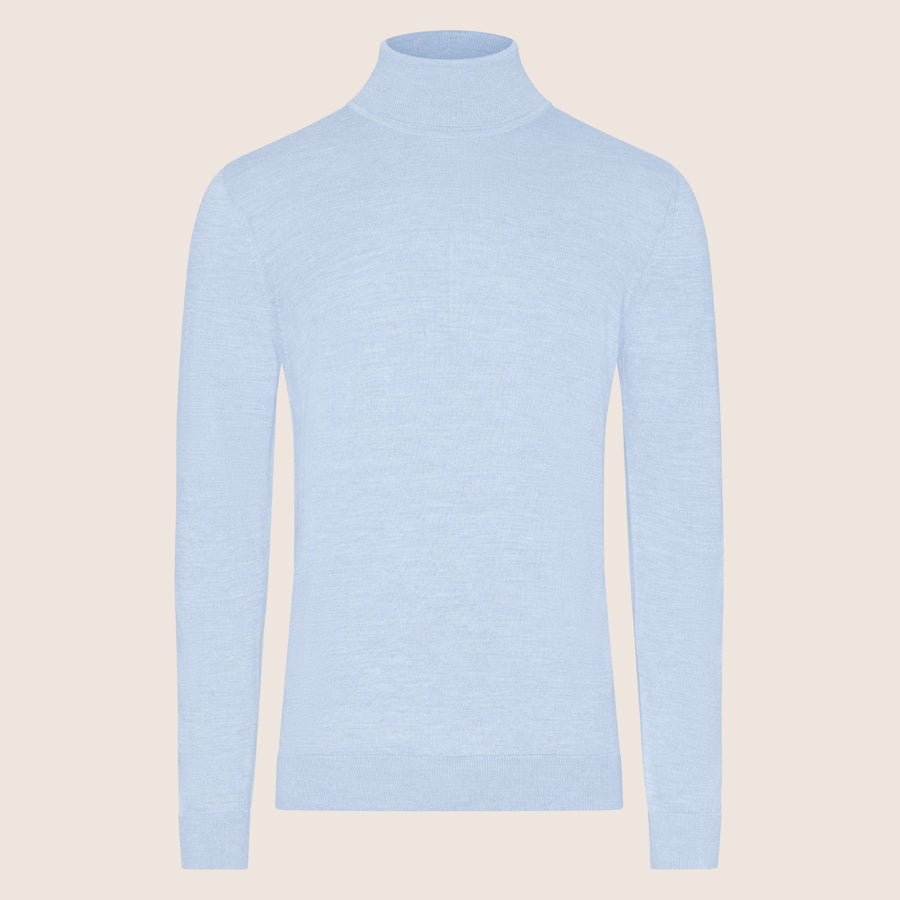 Turtle Neck Shirt Light Blue