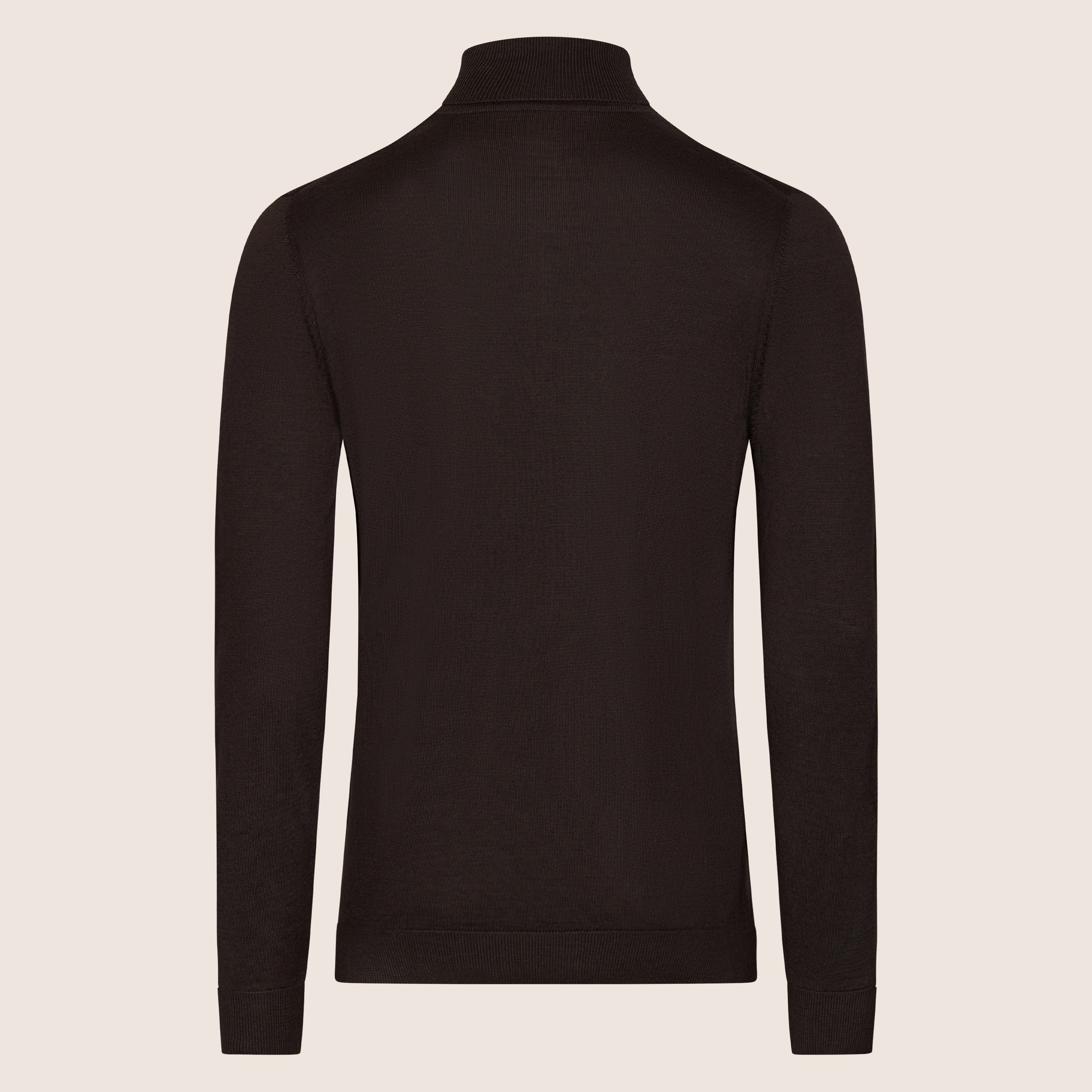 Turtle Neck Shirt Brown