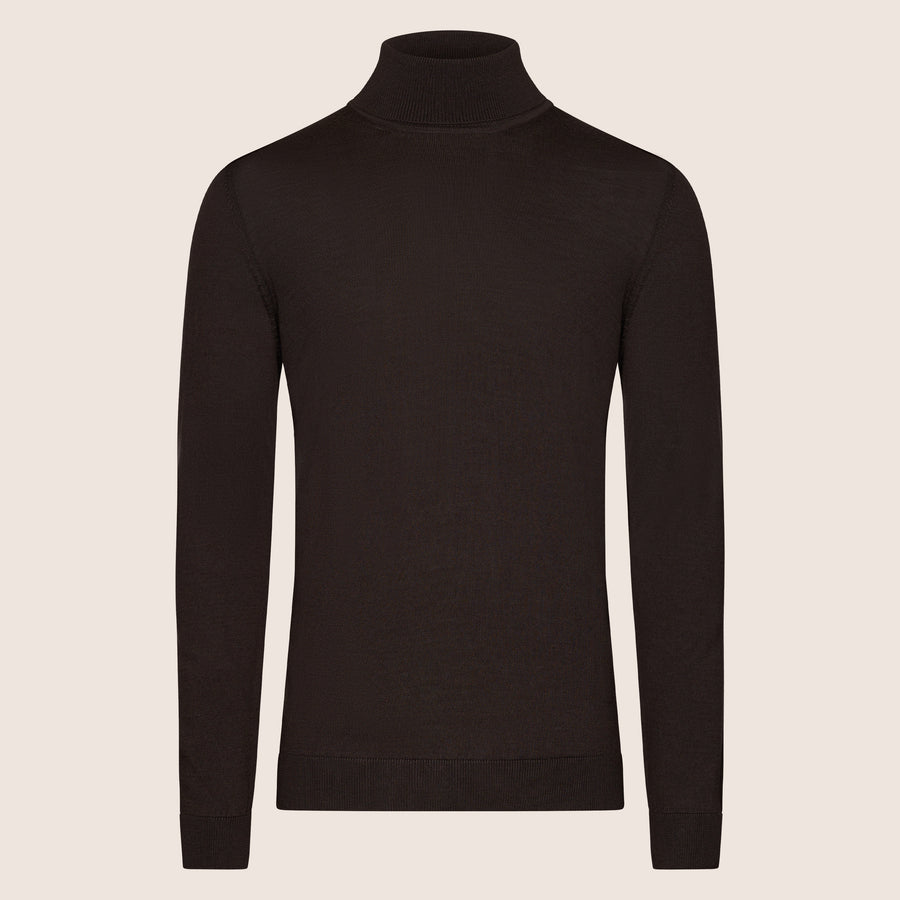 Turtle Neck Shirt Brown