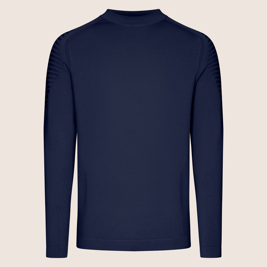 Dry Tech Crew Neck Contrast Navy