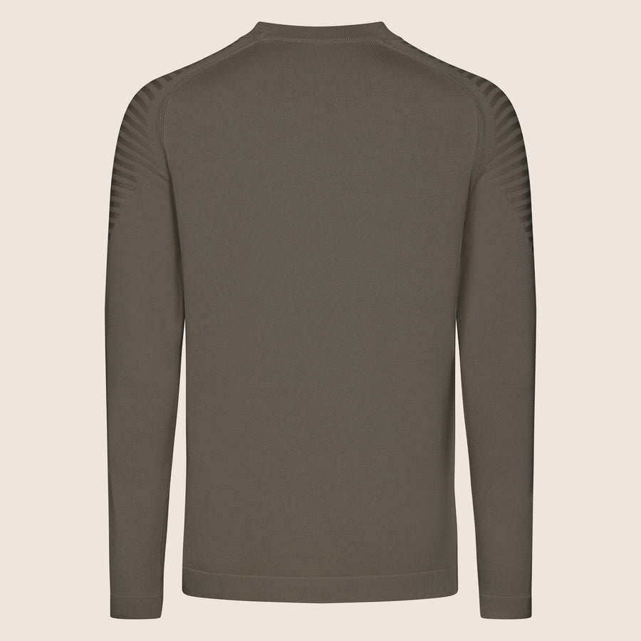 Dry Tech Crew Neck Contrast Khaki