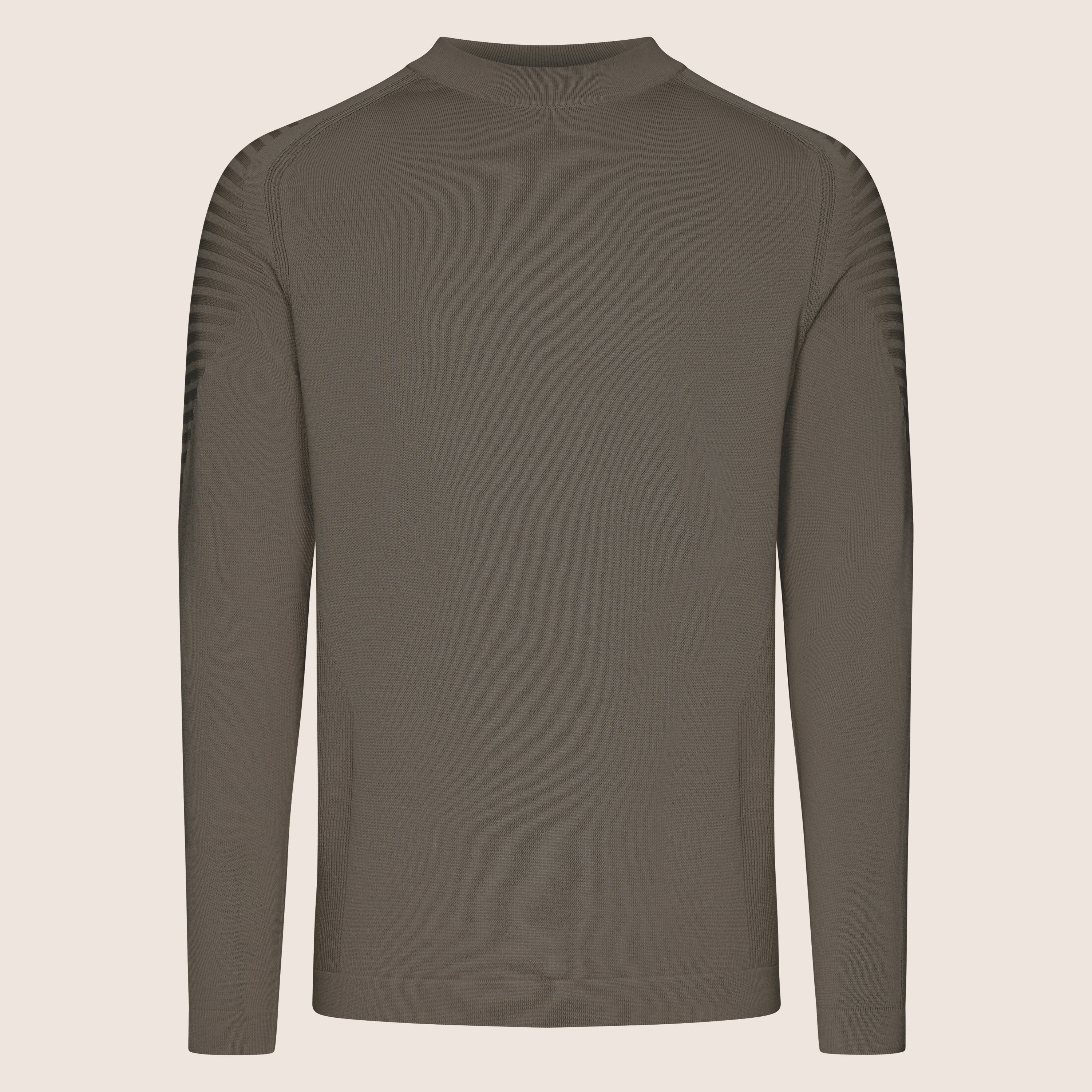 Dry Tech Crew Neck Contrast Khaki