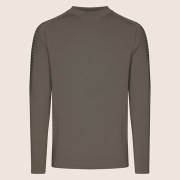 Dry Tech Crew Neck Contrast Khaki