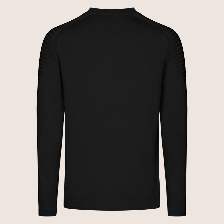 Dry Tech Crew Neck Contrast Black