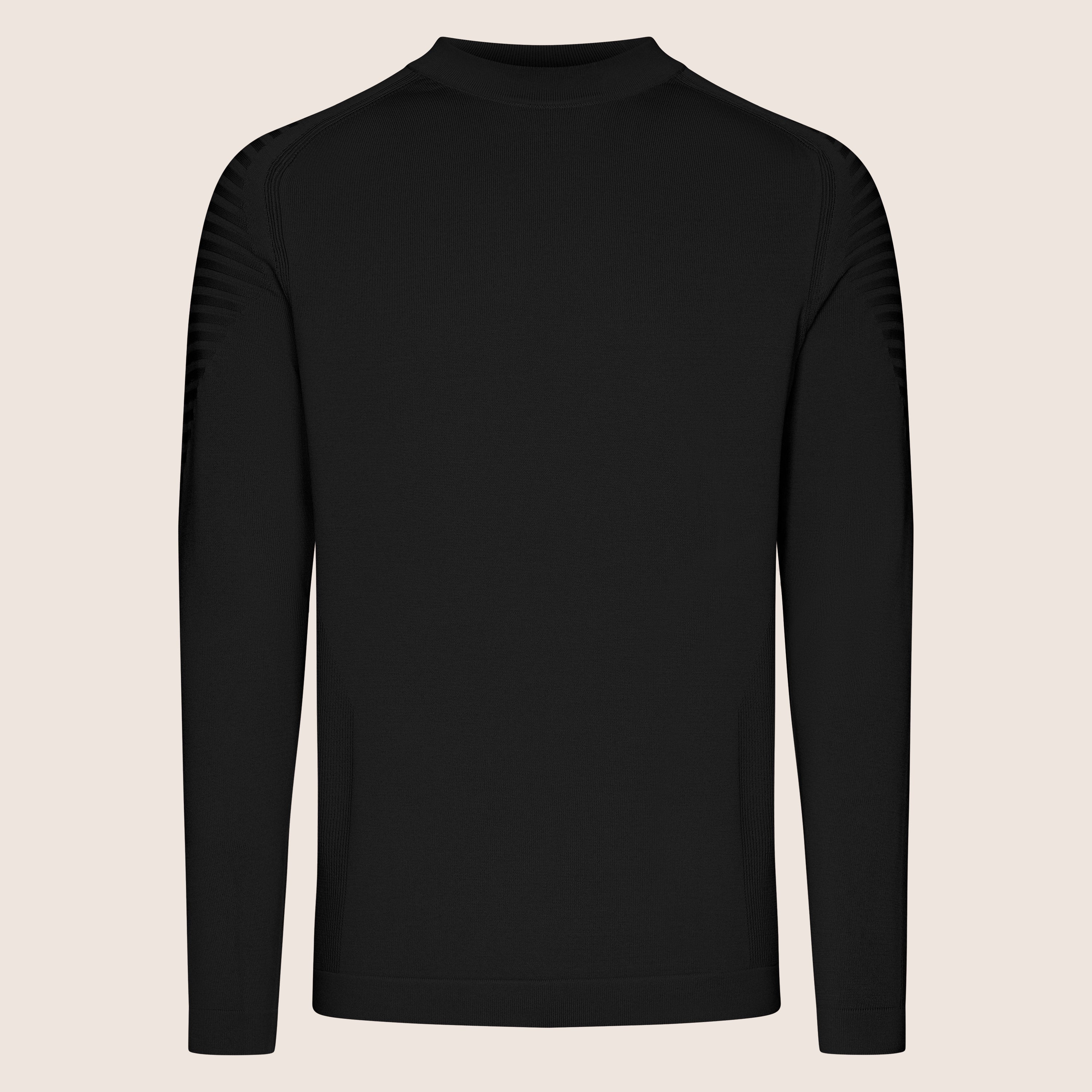 Dry Tech Crew Neck Contrast Black