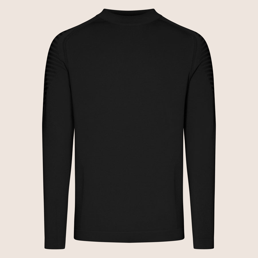 Dry Tech Crew Neck Contrast Black