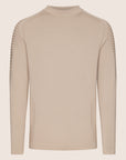 Dry Tech Crew Neck Contrast Taupe