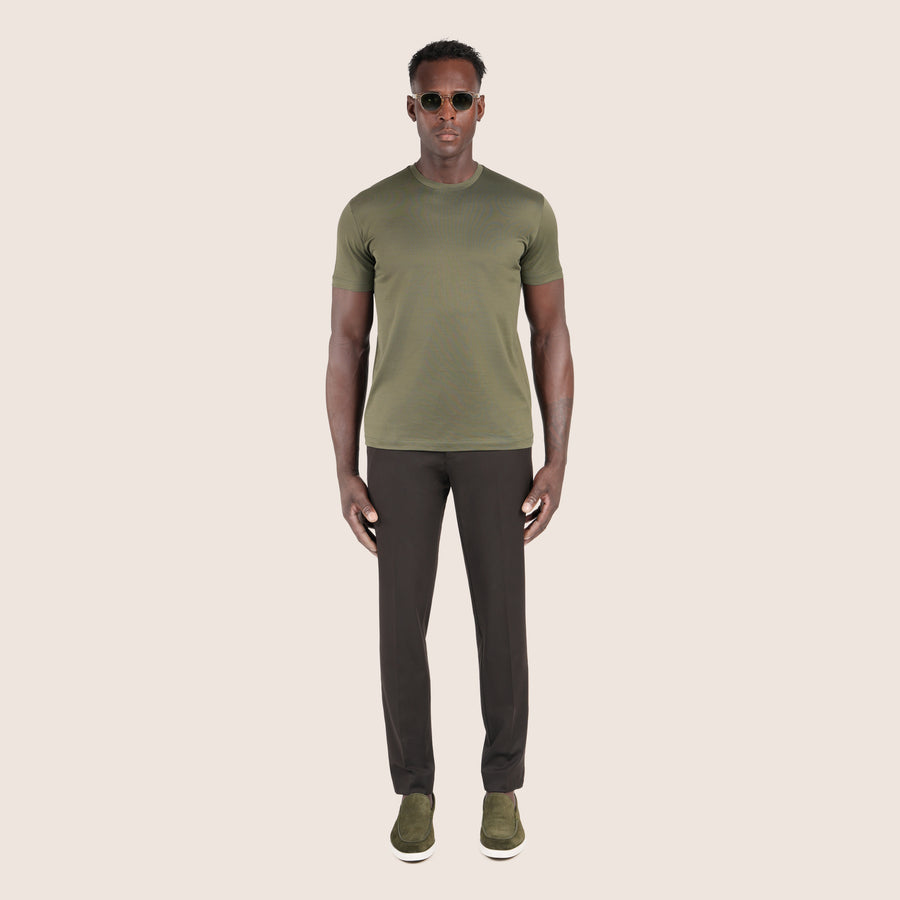 Mercerised Luxury T-shirt Olive