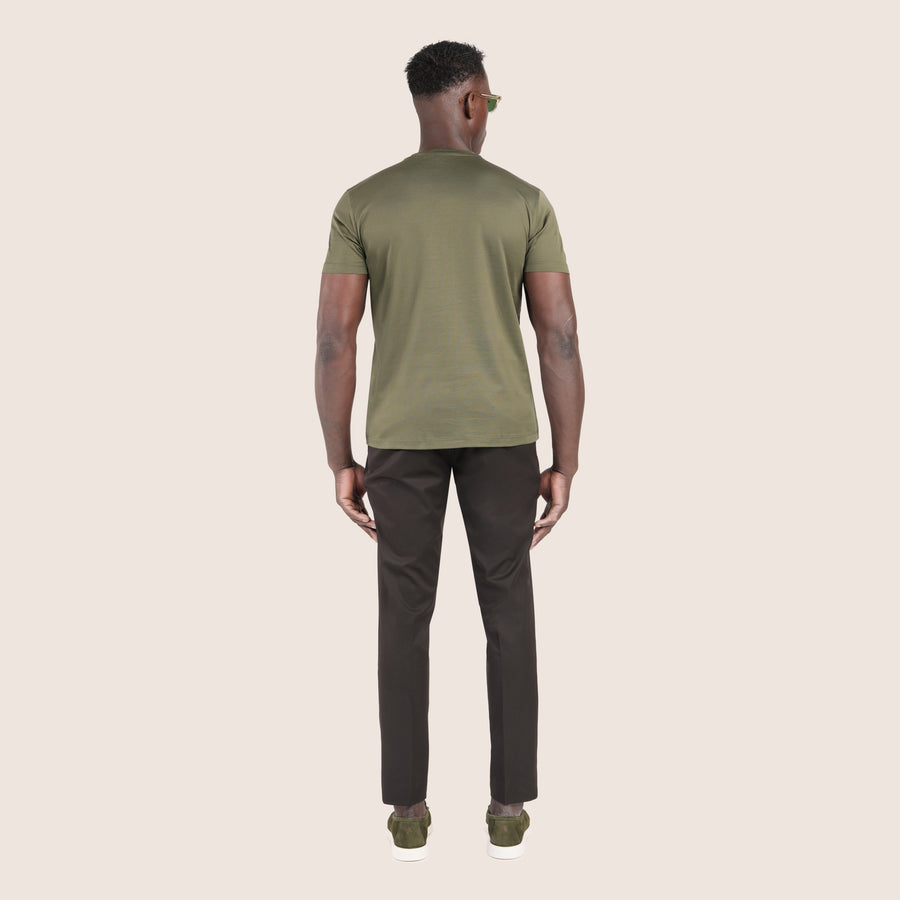 Mercerised Luxury T-shirt Olive