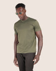 Mercerised Luxury T-shirt Olive