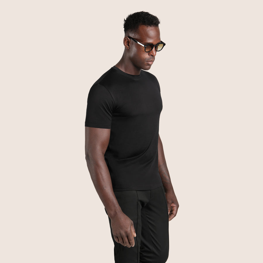 Mercerised Luxury T-shirt Black